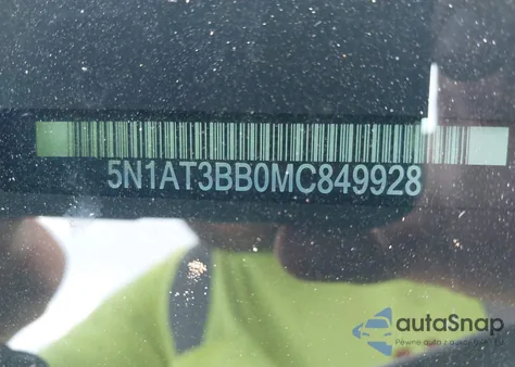 2021 Nissan Rogue Sv Intelligent Awd из США, поврежденный, VIN 5N1AT3BB0MC849928